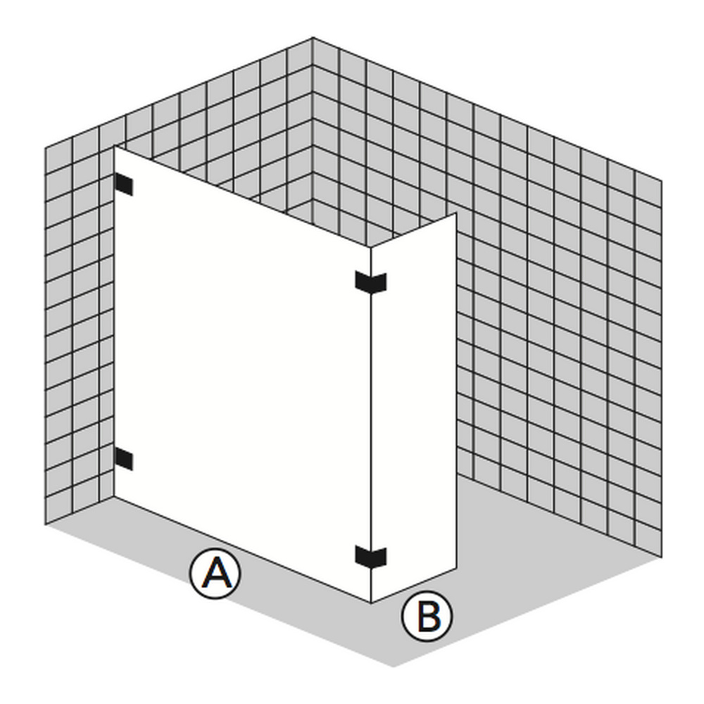 Sprinz Walk-In-Duschkabine Walk-In „Inloop“ rahmenlos B: 2000 mm H: 2100 mm T: 8 mm