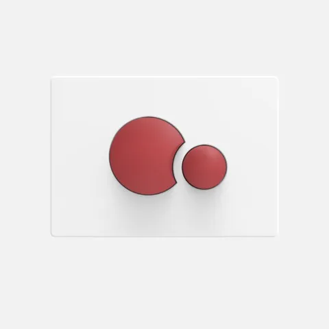 Betätigungsplatte „S 706“ für Kindergärten / Kindertagesstätten in weiß