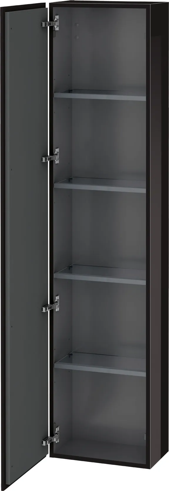 Duravit Hochschrank „L-Cube“ 40 × 176 × 24,3 cm Schwarz Hochglanz