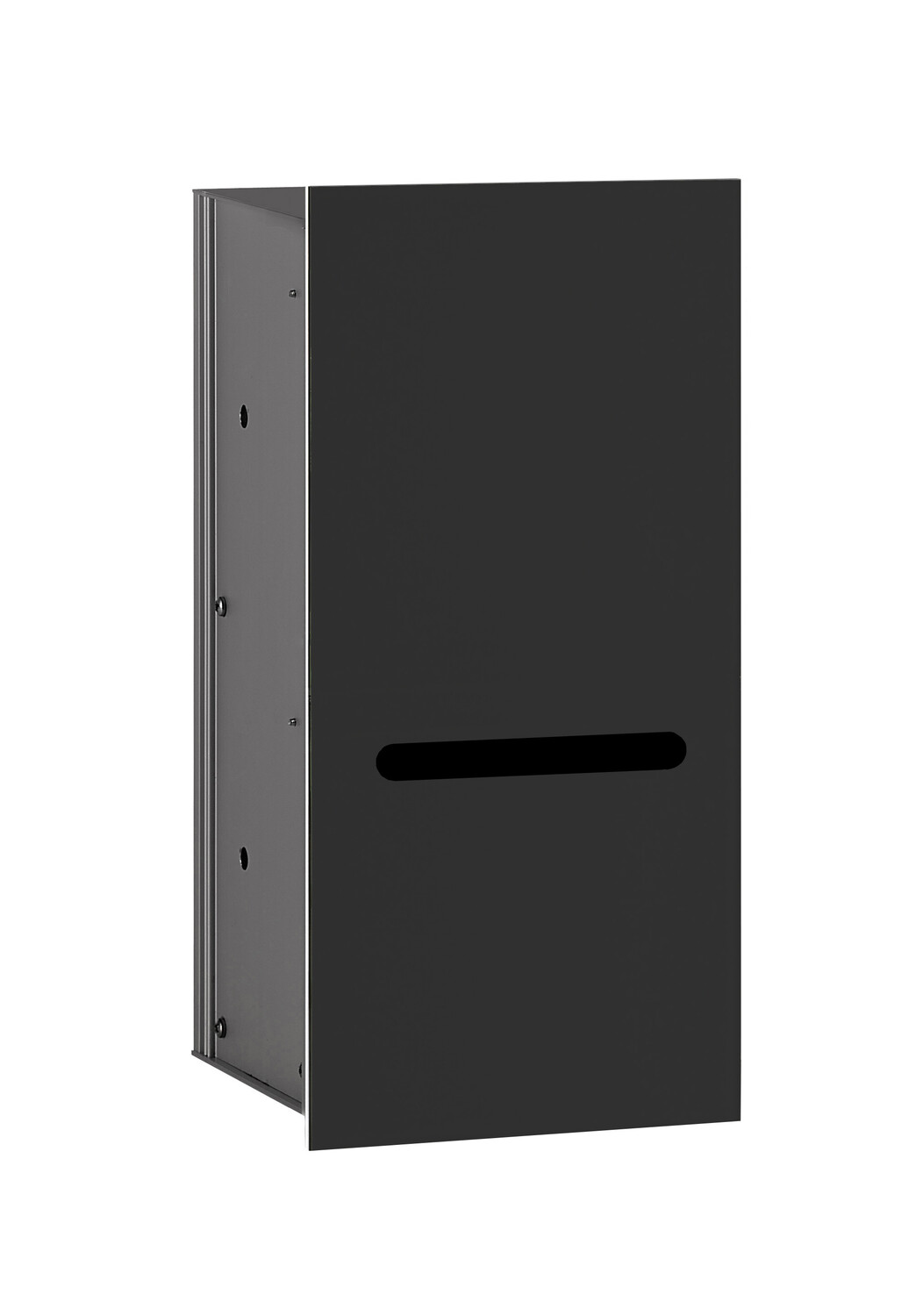emco WC-Papier-Modul „asis module 2.0“, Anschlag links 17 × 34,6 × 15,62 cm in schwarz