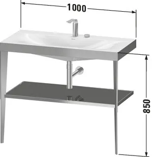 Duravit Waschtischunterschrank c-bonded Set mit Metallkonsole „XViu“ 100 × 85 × 48 cm