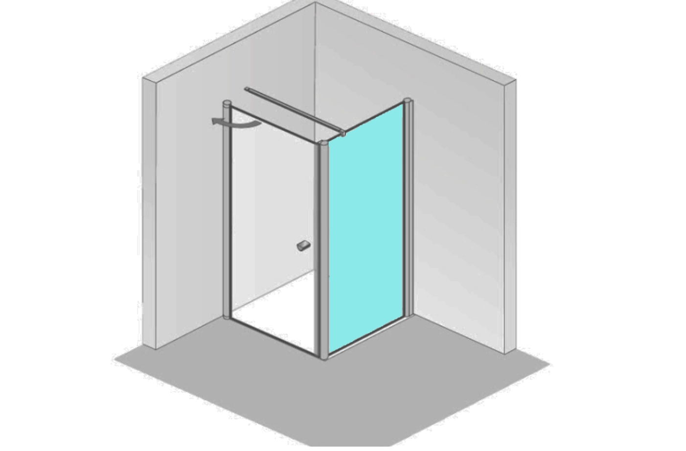 HSK teilgerahmte Seitenwand „Exklusiv 2.0“ Glas Nebel, Profile Schwarz-matt, für #Türbreite#, Sondergröße HSK teilgerahmte Seitenwand „Exklusiv 2.0“ Glas Nebel, Profile Schwarz-matt, für #Türbreite#, Sondergröße