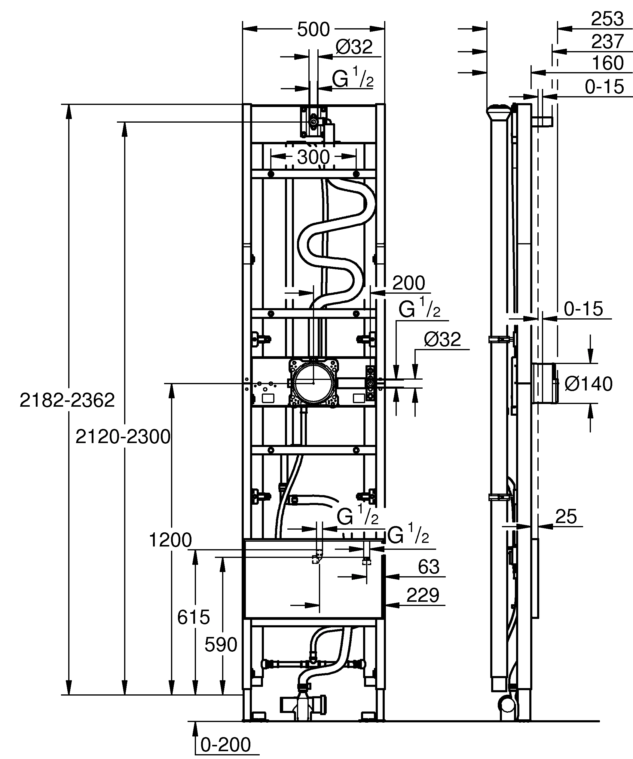 Rapido Duschrahmen Mono Heat Recovery+ 105788, Element für MONO Brausen Unterputz-Installationen, für Brauseninstallationen mit einer Handbrause und einer Mono Kopfbrause, mit System zur Wärmerückgewinnung aus Abwasser, zwei Wärmetauscher Rapido Duschrahmen Mono Heat Recovery+ 105788, Element für MONO Brausen Unterputz-Installationen, für Brauseninstallationen mit einer Handbrause und einer Mono Kopfbrause, mit System zur Wärmerückgewinnung aus Abwasser, zwei Wärmetauscher