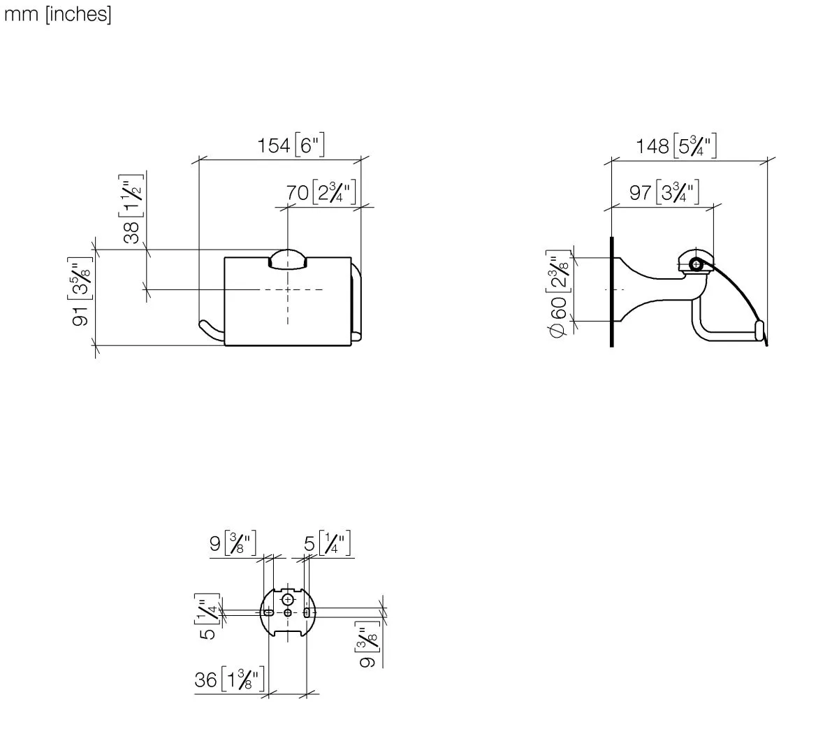 Papierrollenhalter mit Deckel MADISON Chrom 83510361