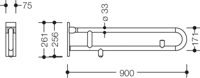 HEWI Stützklappgriff „Serie 805 Classic“