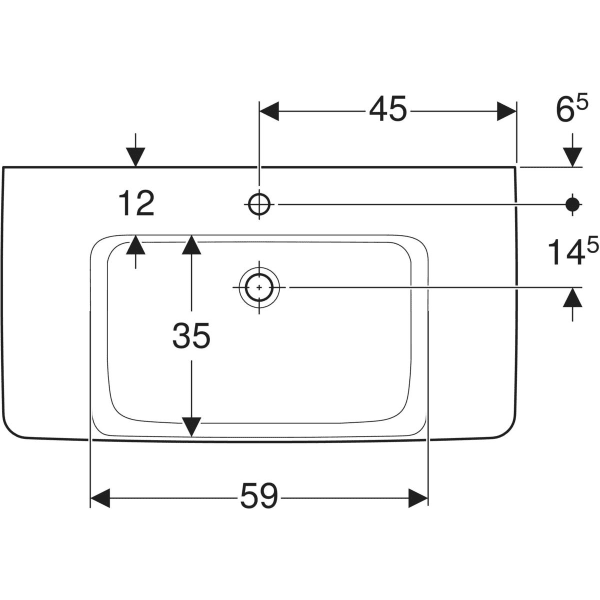 Wandwaschtisch mit Ablagefläche „Renova Plan“, rechteckig 90 × 48 cm in weiß alpin Wandwaschtisch mit Ablagefläche „Renova Plan“, rechteckig 90 × 48 cm in weiß alpin