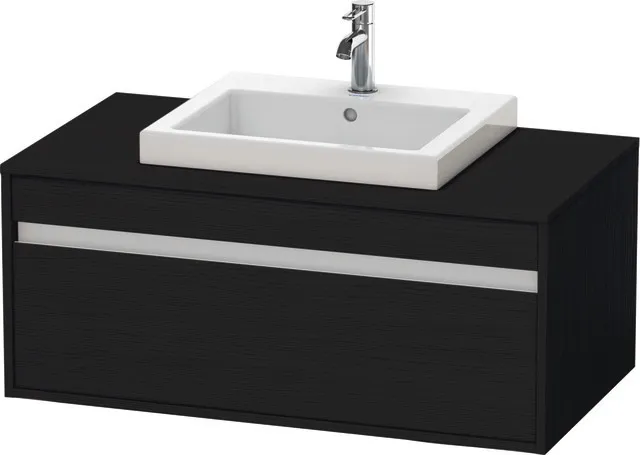 Duravit Waschtischunterschrank wandhängend „Ketho“ 100 × 42,6 × 55 cm Eiche Schwarz Duravit Waschtischunterschrank wandhängend „Ketho“ 100 × 42,6 × 55 cm Eiche Schwarz