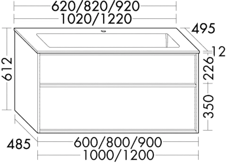 burgbad Mineralguss-Waschtisch Lin20 inkl. Waschtischunterschrank, Serie Uomo, 495x620x612 mm, Becken 485x295 mm, Muldentiefe 100 mm burgbad Mineralguss-Waschtisch Lin20 inkl. Waschtischunterschrank, Serie Uomo, 495x620x612 mm, Becken 485x295 mm, Muldentiefe 100 mm
