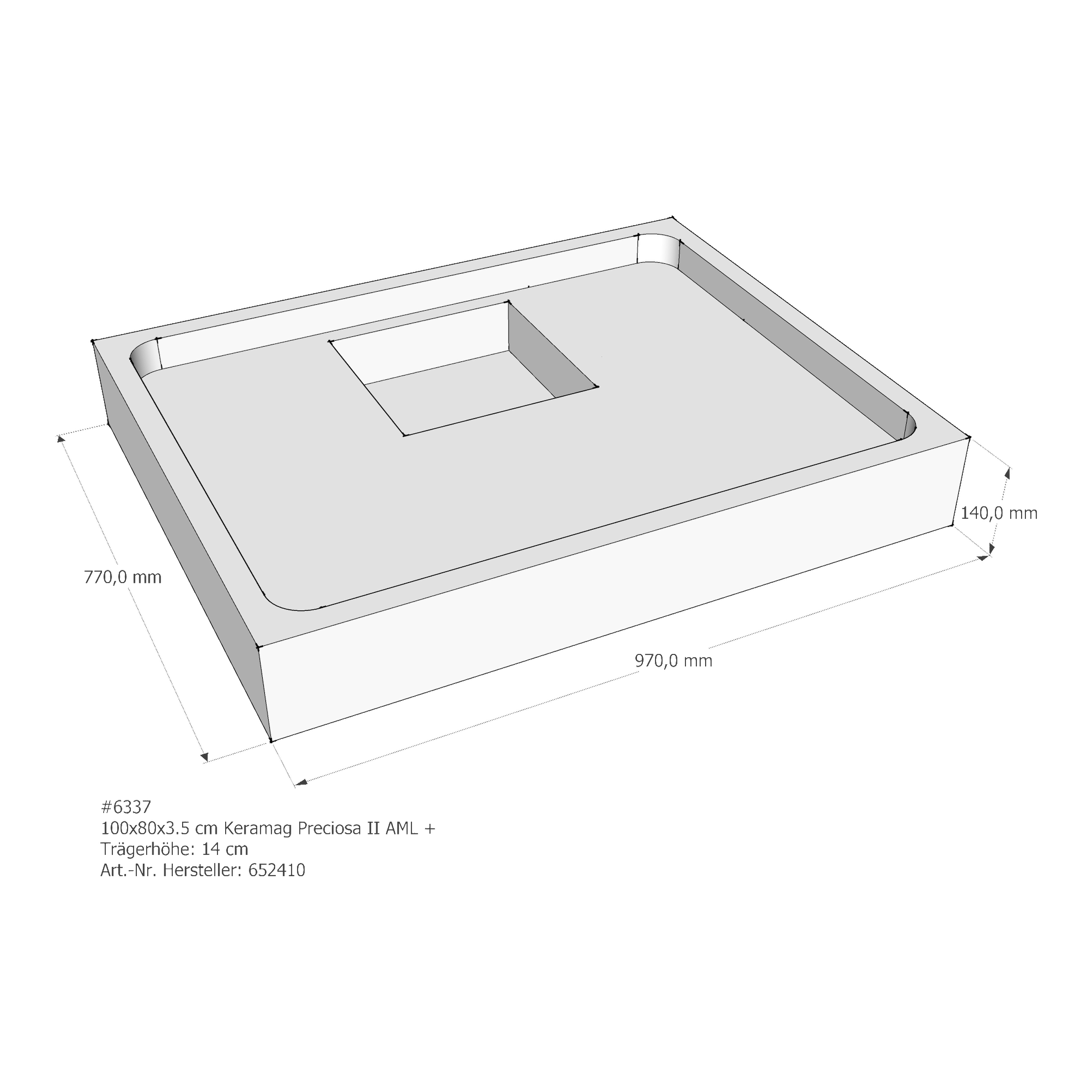 Duschwannenträger für Geberit Sestra 90 × 90 × 1 cm Duschwannenträger für Geberit Sestra 90 × 90 × 1 cm
