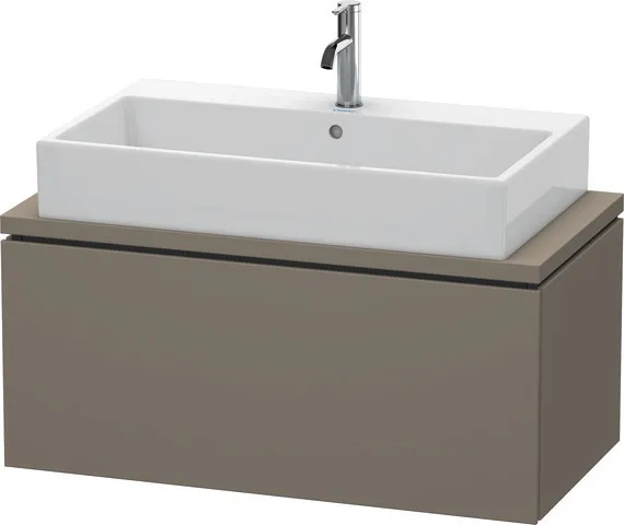 Duravit Waschtischunterschrank wandhängend „L-Cube“ 92 × 40 × 47,7 cm Flannel Grey Seidenmatt
