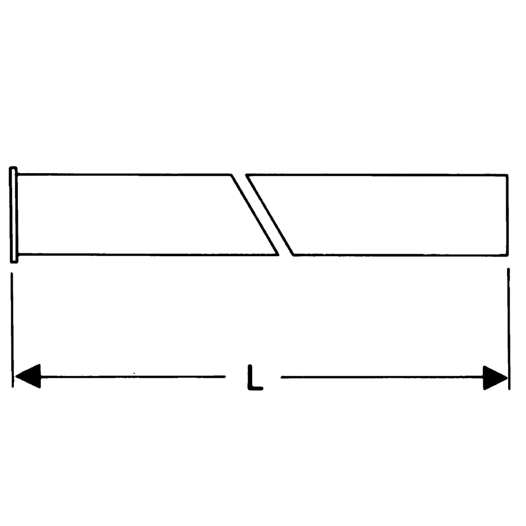 Wandrohr DN32 300mm chrom mit Bord