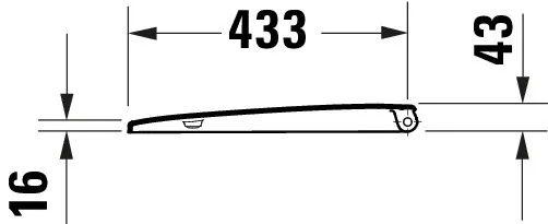 Duravit Univ. WC-Sitz Eckig Tief 448mm Ülap., Weiß