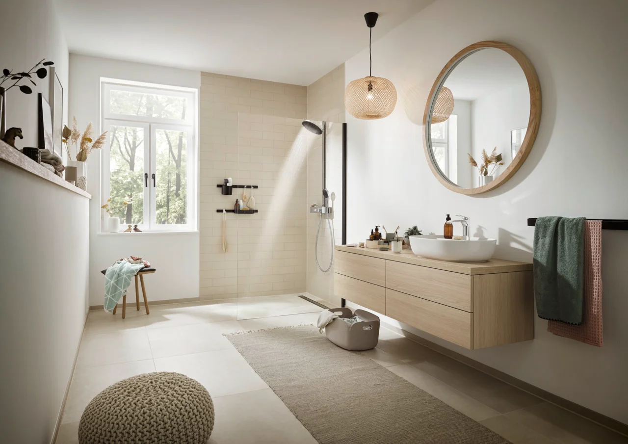 Hansgrohe Vivenis Einhebel-Waschtischmischer 110, Chrom, Ausladung 146 mm, Auslaufhöhe 110 mm, Hebelgriff, WaterfallStream, max. Durchfluss 5 l/min