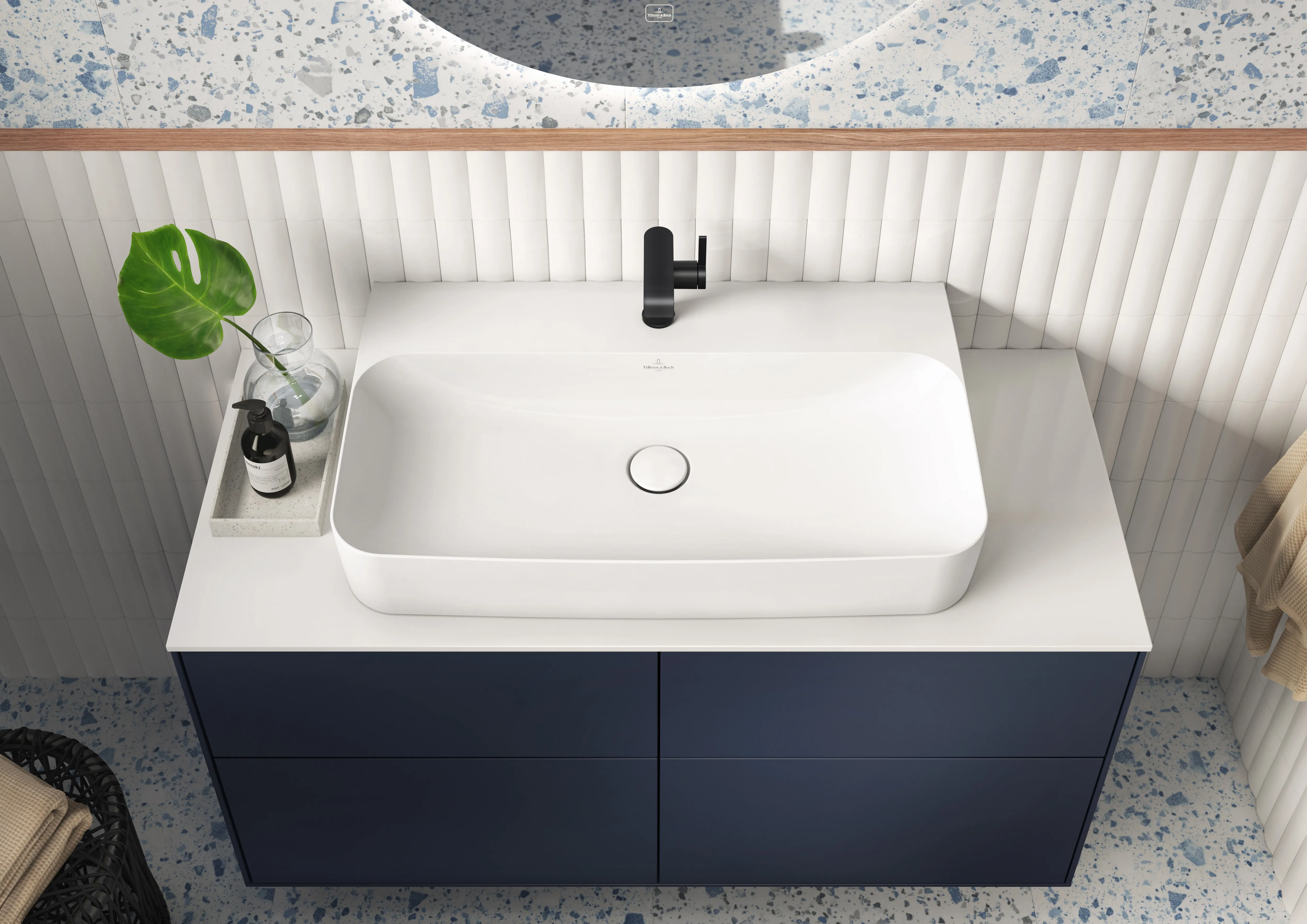 Villeroy & Boch Ventil nicht verschließbar mit Ventilabdeckung aus Keramik Modell 680800