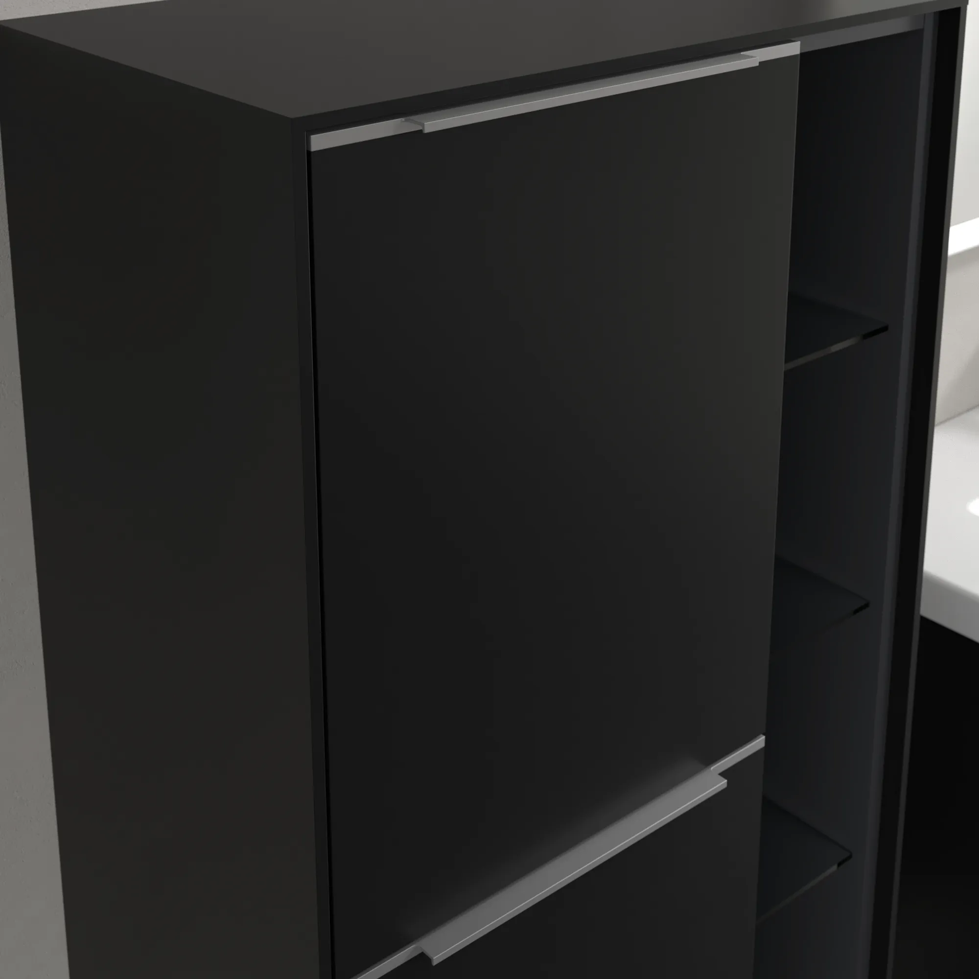 Villeroy & Boch Subway 3.0 Mittelschrank C59800, 574x1200x362mm, links Anschlag, Volcano Black