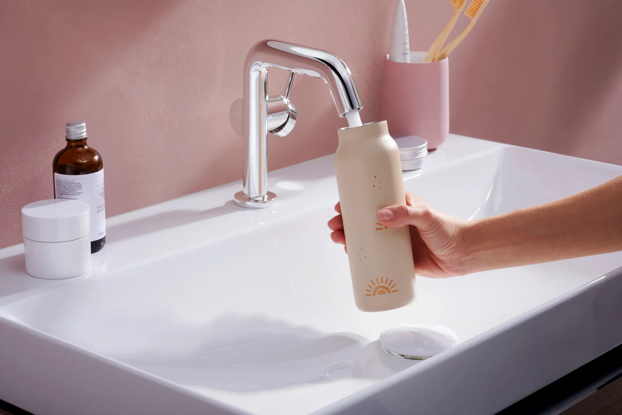 Hansgrohe Tecturis S Einhebel-Waschtischmischer 110 Fine CoolStart EcoSmart+ ohne Ablaufgarnitur, Chrom Hansgrohe Tecturis S Einhebel-Waschtischmischer 110 Fine CoolStart EcoSmart+ ohne Ablaufgarnitur, Chrom