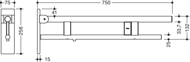 HEWI Stützklappgriff „System 900“