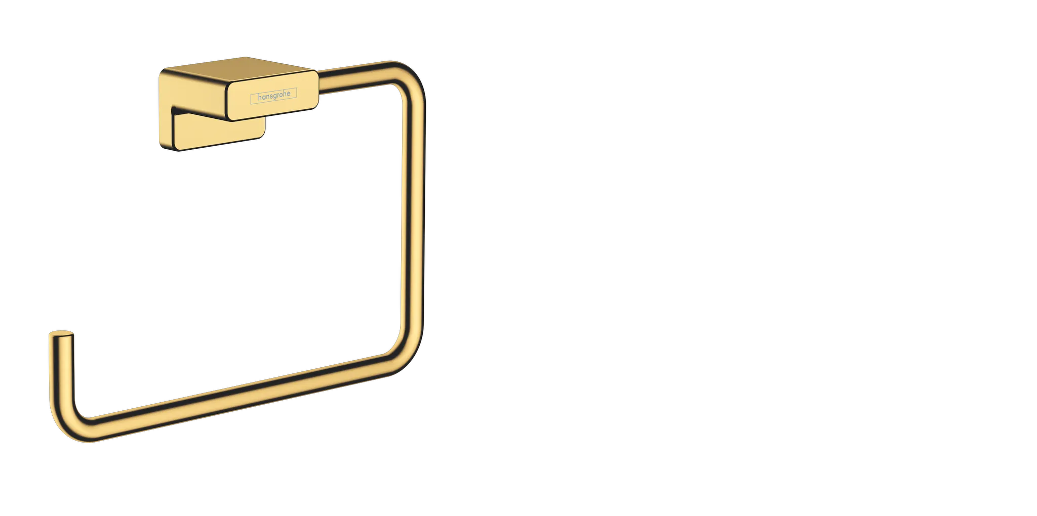 Hansgrohe AddStoris Q Handtuchring Polished Gold Optic, schwenkbar, Wandmontage mit verdeckter Befestigung, Bohrabstand 26 mm, Bohrloch Ø 6 mm Hansgrohe AddStoris Q Handtuchring Polished Gold Optic, schwenkbar, Wandmontage mit verdeckter Befestigung, Bohrabstand 26 mm, Bohrloch Ø 6 mm