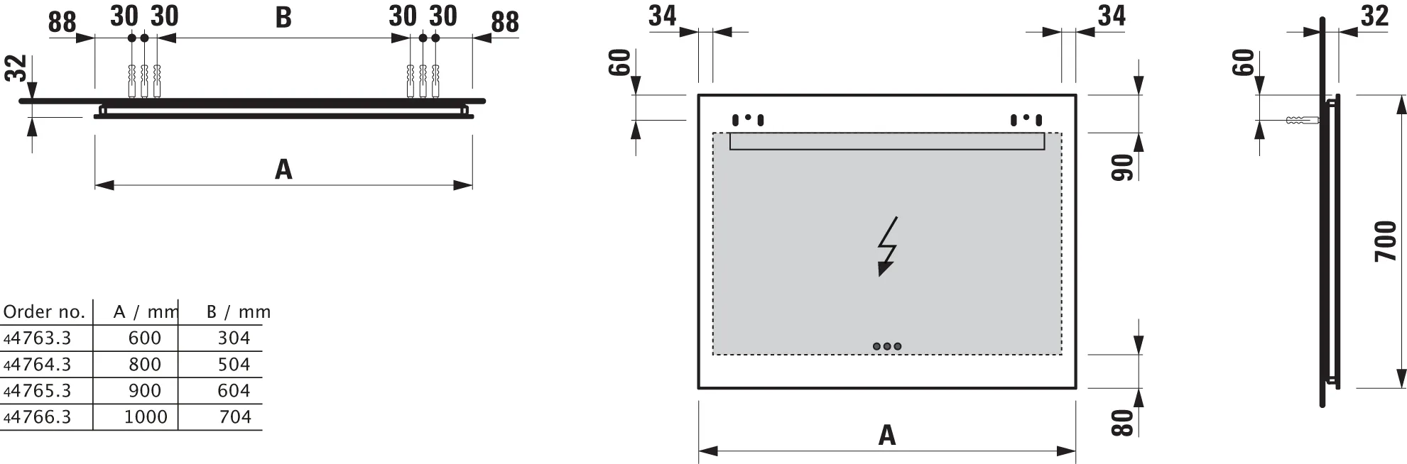 Laufen Spiegel LEELO LED-Beleuchtung+Ambientelicht+3 Touchsenser 600x700 Laufen Spiegel LEELO LED-Beleuchtung+Ambientelicht+3 Touchsenser 600x700
