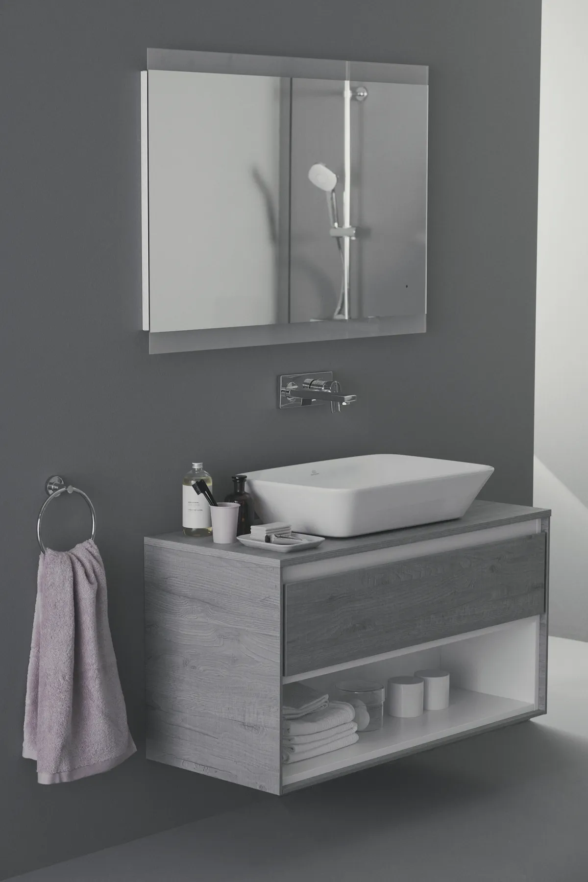 Wand-Waschtischarmatur Unterputz Edge, Bausatz 2, 5 l/min., Ausladung 191mm, Chrom Wand-Waschtischarmatur Unterputz Edge, Bausatz 2, 5 l/min., Ausladung 191mm, Chrom