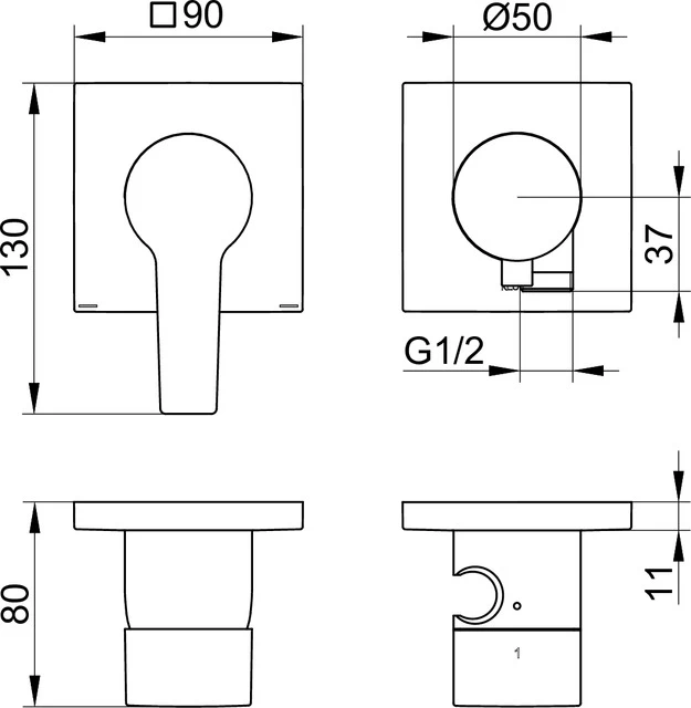 EHM Set UP E11 51151, 2-W m.Schlauchan./Br.halt. verchr. EHM Set UP E11 51151, 2-W m.Schlauchan./Br.halt. verchr.