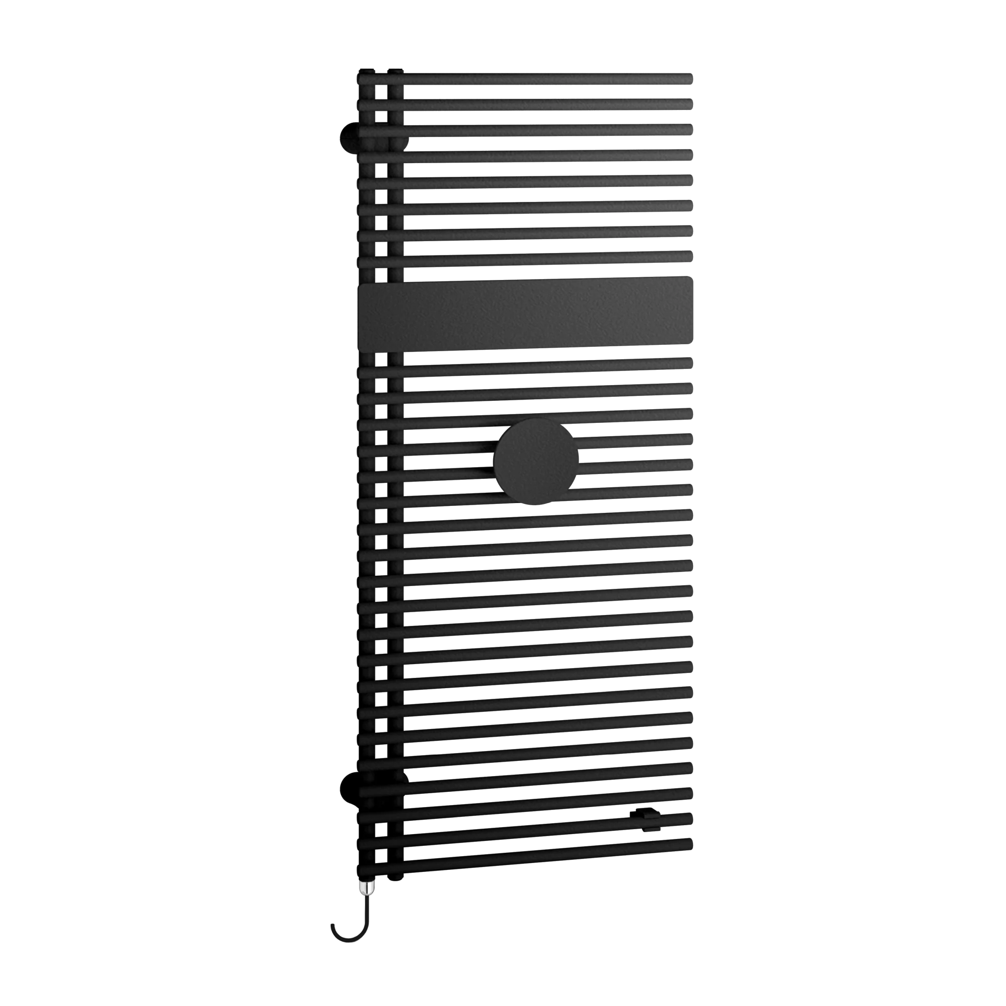 Kermi Design-Elektroheizkörper „Credo® Half® round-E“ in Schwarz Soft