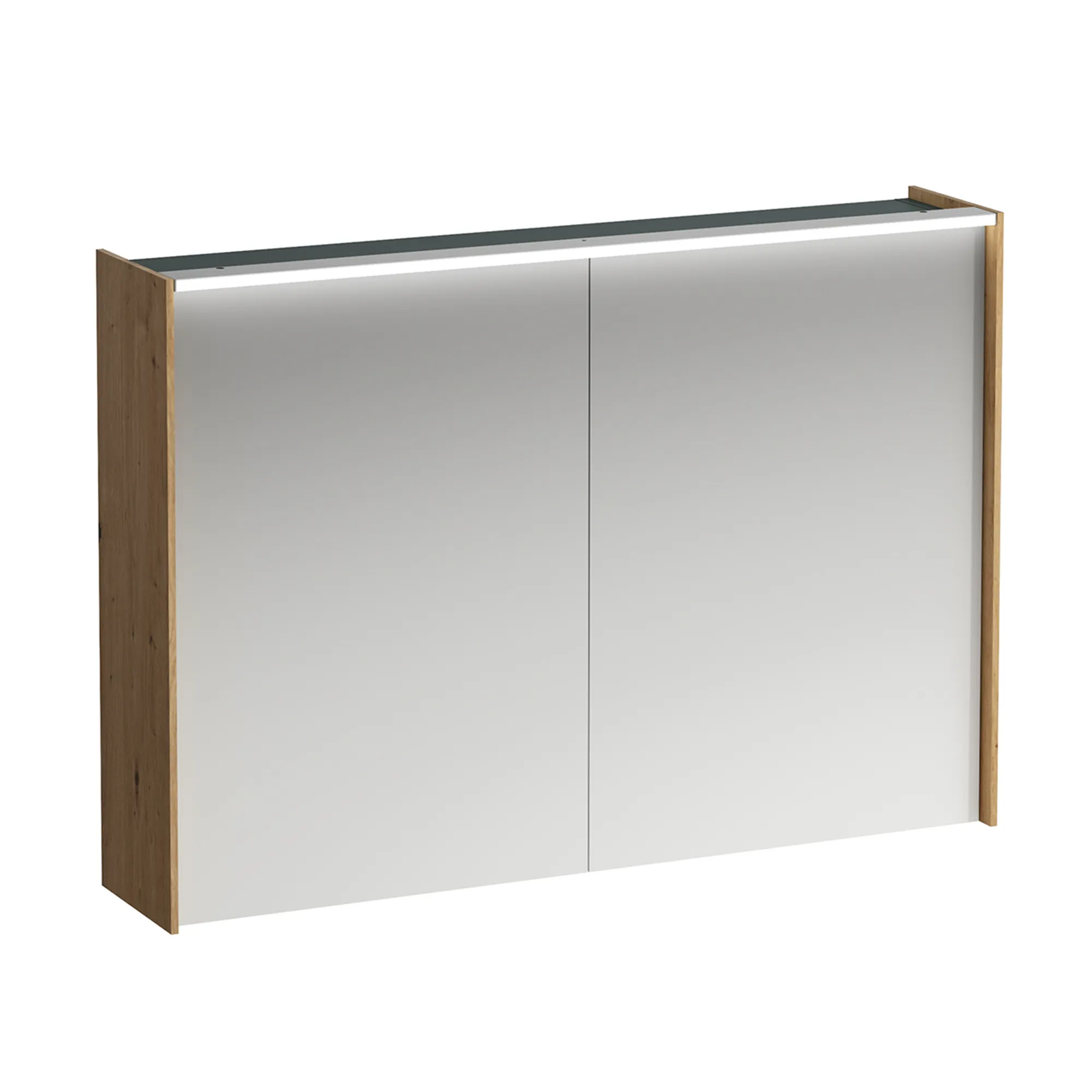 Spiegelschrank LANI LED-Beleuchtung horizontal mit Steckdose 715x1020x210 2 Türen 2 Glasfachböden weiß matt Spiegelschrank LANI LED-Beleuchtung horizontal mit Steckdose 715x1020x210 2 Türen 2 Glasfachböden weiß matt