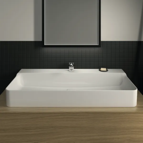Ideal Standard Conca Waschtisch, 1000x450x145 mm, geschliffen, weiß mit IdealPlus