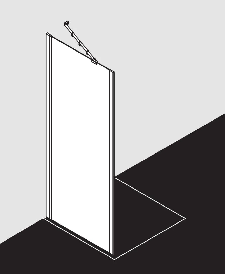 Kermi Duschdesign IBIZA 2000 Seitenwand, H 2000 mm, SW 680-710 mm, weiß Kermi Duschdesign IBIZA 2000 Seitenwand, H 2000 mm, SW 680-710 mm, weiß
