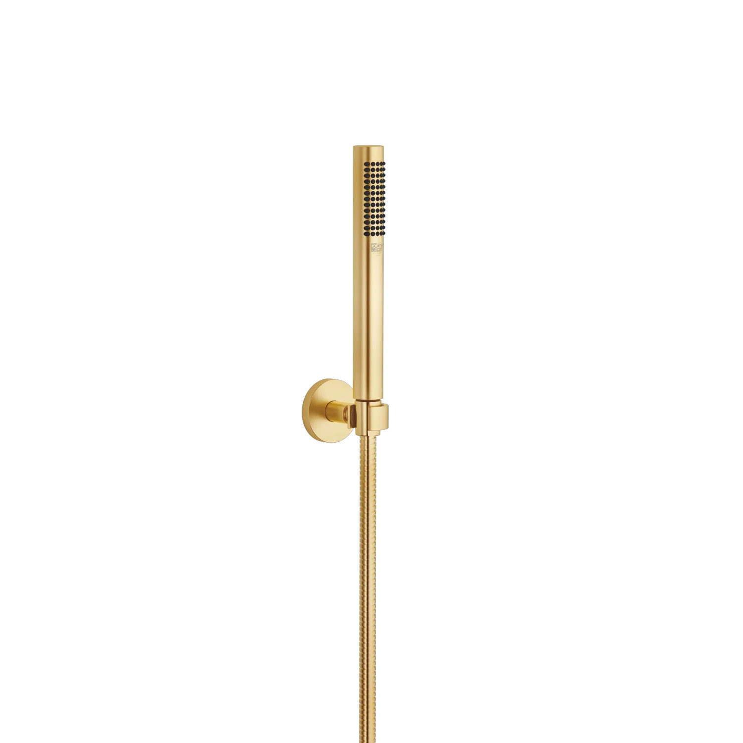 Dornbracht Schlauchbrausegarnitur META 27816625, Messing gebürstet 23kt Gold DF red, FlowReduce, COMPACT RAIN, Durchfluss max. 6,8 l/min bei 3 Bar, Funktion ab 5 l/min, Antikalk-System, Rückflusssicher, Metallbrauseschlauch 1250 mm mit Verdrehschutz, Ros