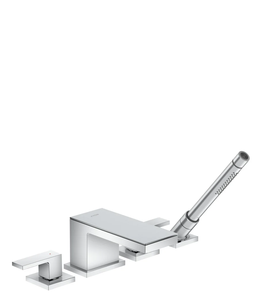 Hansgrohe AXOR MyEdition 4-Loch Wannenrandarmatur Chrom, Ausladung 151 mm, max. Durchfluss 22 l/min, Wannenrandmontage