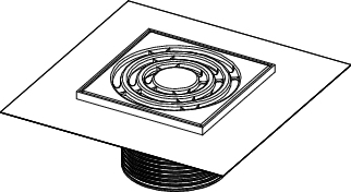 TECEdrainpoint S Rostrahmen Kunststoff, 150 mm, inkl. Designrost, mit werkseitig angebrachter Seal System Dichtmanschette
