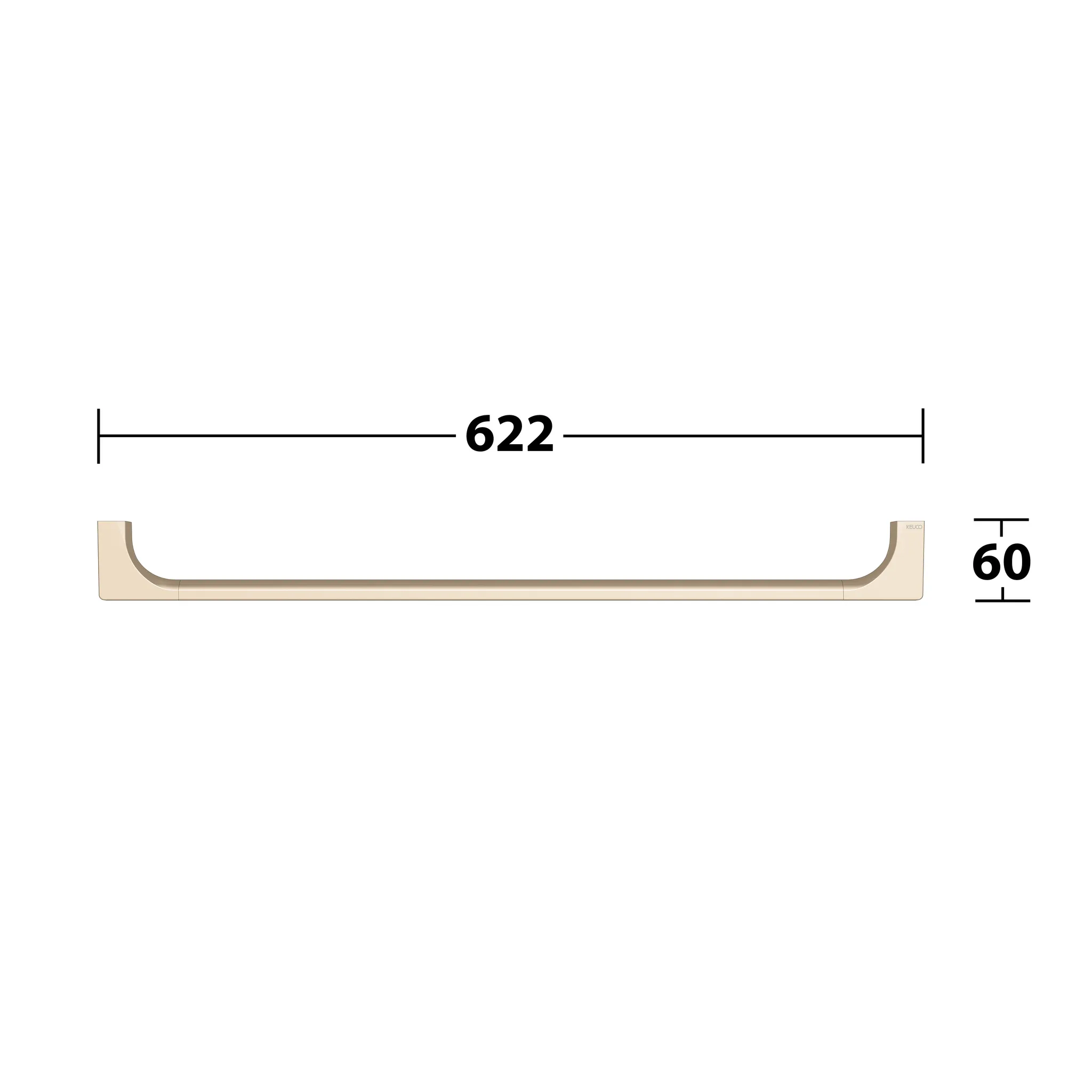 Edition 11 11101030600 Badetuchhalter 600 mm Bronze gebürstet