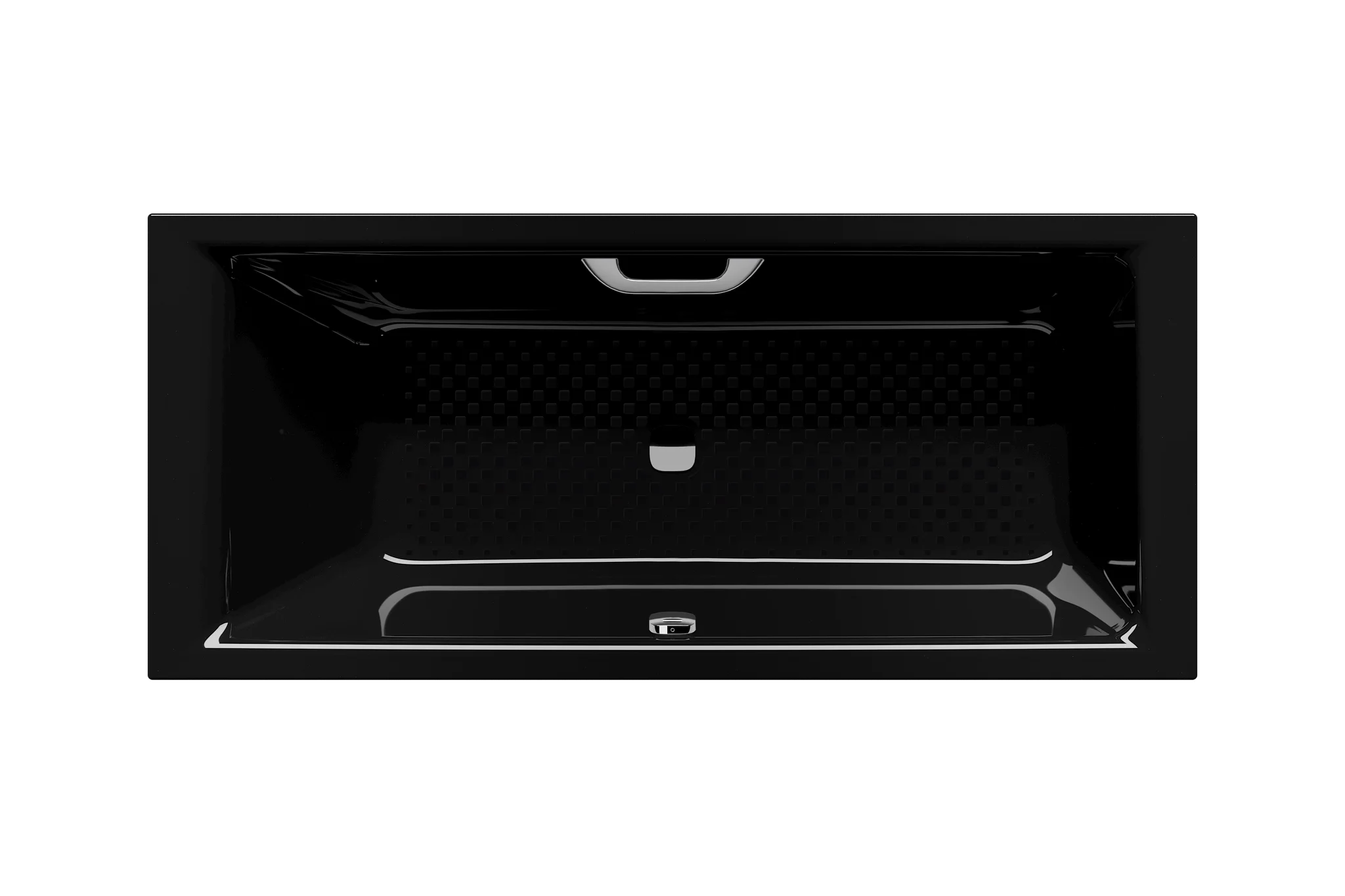 Kaldewei PURO NEXT COMBI Badewanne, 1700x700 mm, schwarz, Perl-Effekt, mit Griffloch, Vollantislip