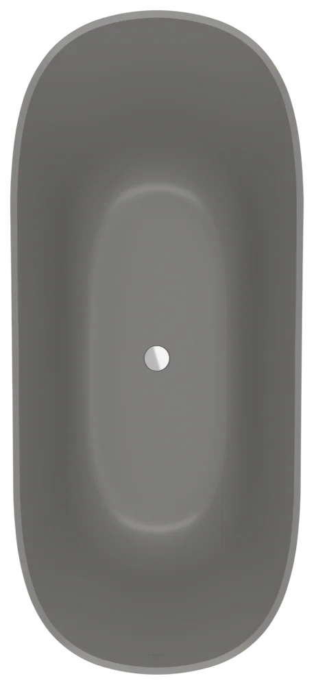 Villeroy & Boch freistehende Badewanne Theano, 170 x 75 cm, 64 cm hoch, Grey, 202 Liter Fassungsvermögen