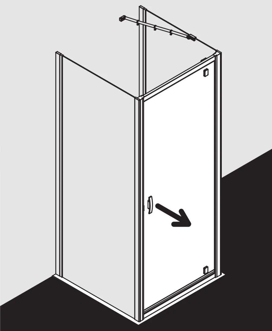 Kermi Duschdesign IBIZA 2000 Schwingtür, I2 KOD, 1750x750mm