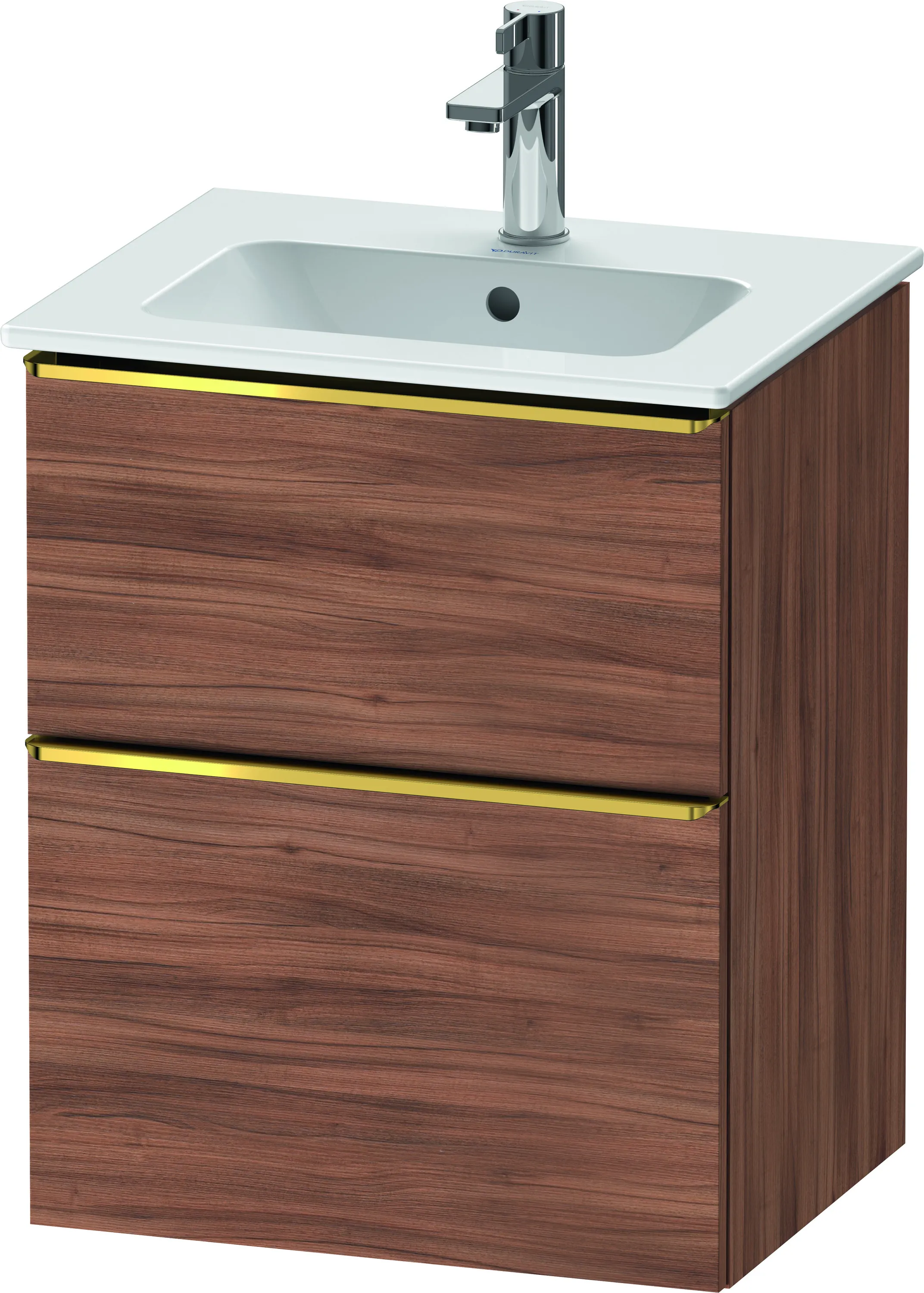 Duravit Waschtischunterschrank wandhängend „D-Neo“ 51 × 62,5 × 40,2 cm Nussbaum Natur