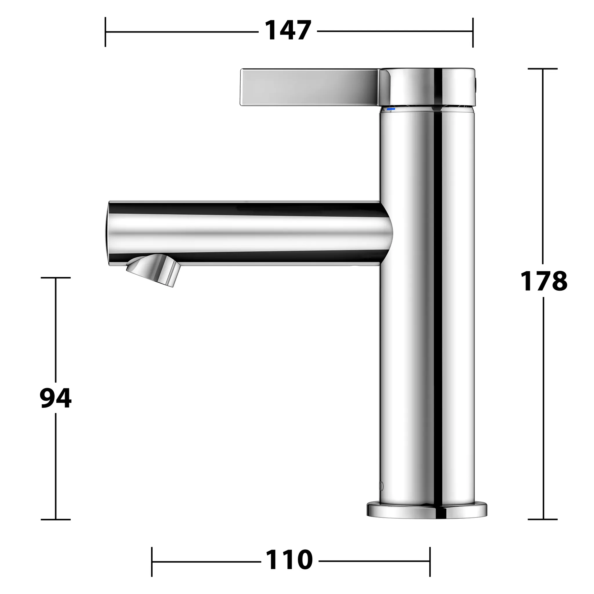 IXMO 59502011100 Einhebel-Waschtischmischer 100 ohne Zugstangen-Ablaufgarnitur IXMO Pure, Rosette rund/eckig verchromt IXMO 59502011100 Einhebel-Waschtischmischer 100 ohne Zugstangen-Ablaufgarnitur IXMO Pure, Rosette rund/eckig verchromt