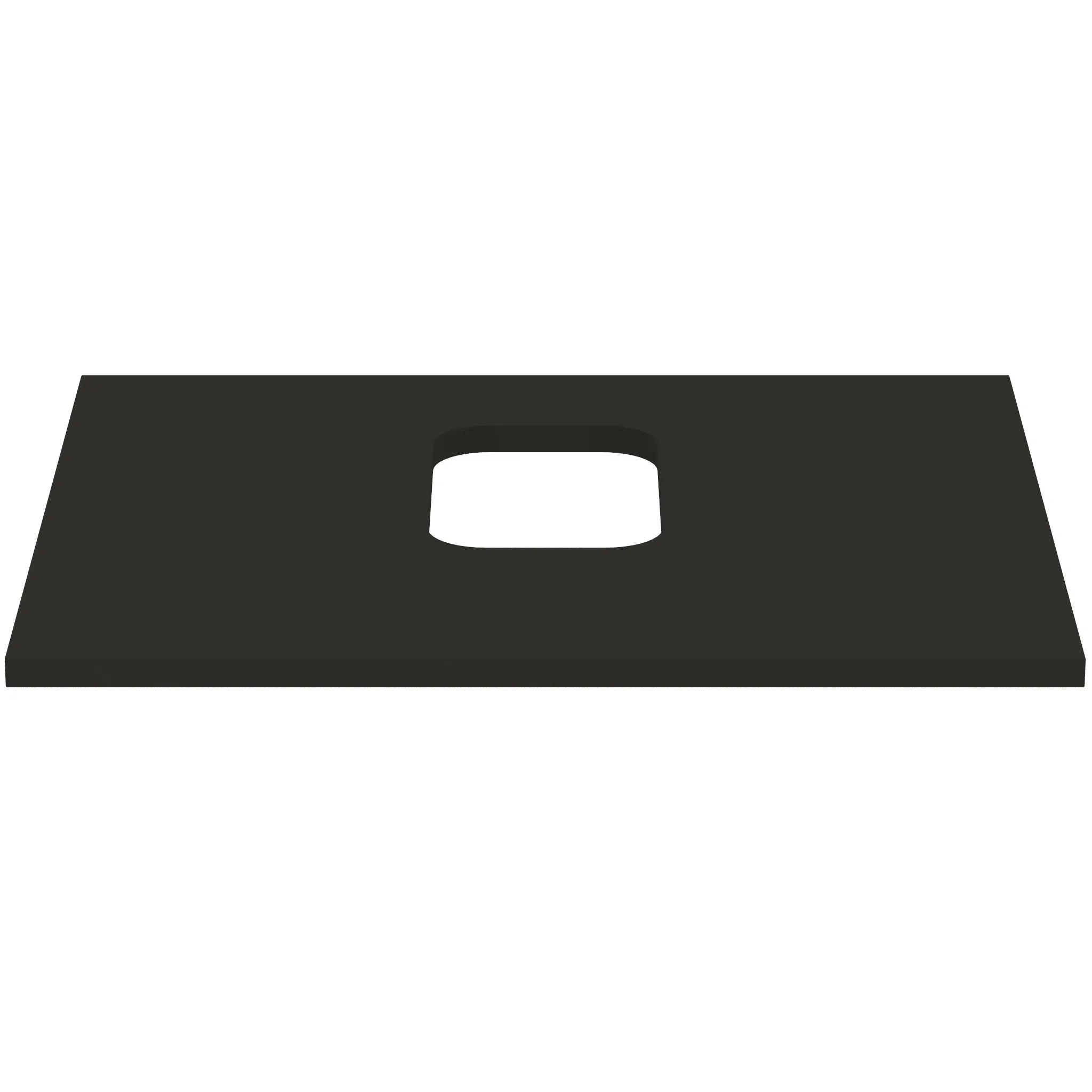 Waschtischplatte i.life B mittiger Ausschnitt für eine Schale 602x507x18mm Weiß matt