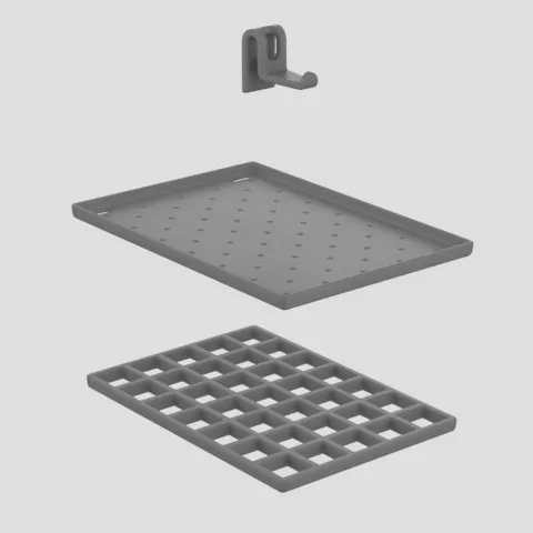 Ablageset für „multiset“ in Edelstahl (gebürstet) Ablageset für „multiset“ in Edelstahl (gebürstet)