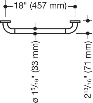 HEWI Haltegriff „Serie 801“ in Rubinrot