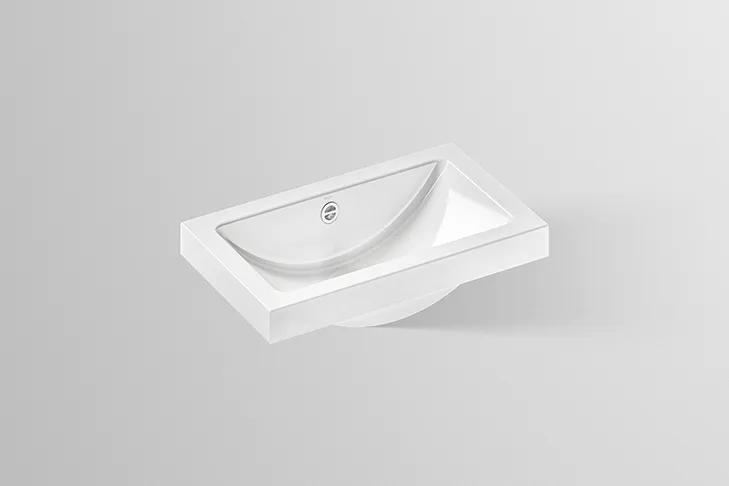 Waschbecken „R-Serie“ 585 × 135 mm, ohne Hahnlochbohrung mit ProShield Waschbecken „R-Serie“ 585 × 135 mm, ohne Hahnlochbohrung mit ProShield