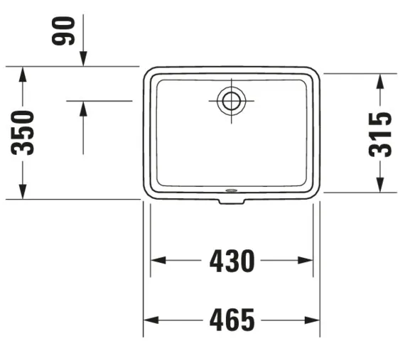 Unterbauwaschtisch „Vero“, mit Überlauf Unterbauwaschtisch „Vero“, mit Überlauf