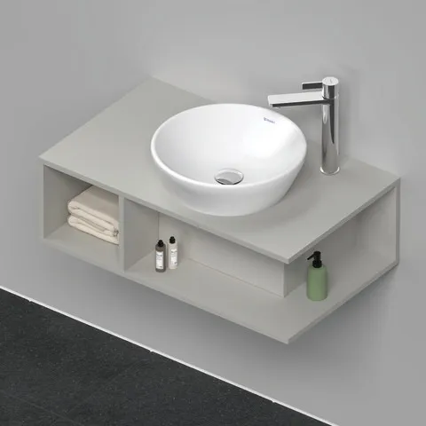 Duravit Waschtischunterschrank wandhängend „D-Neo“ 80 × 26 × 48 cm Betongrau Matt