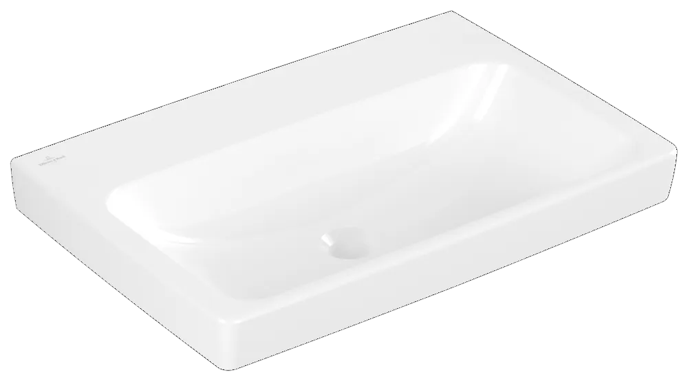 Villeroy & Boch Waschbecken „Architectura“ 650 × 445 × 165 mm, ohne Hahnlochbohrung, für Becken mittig