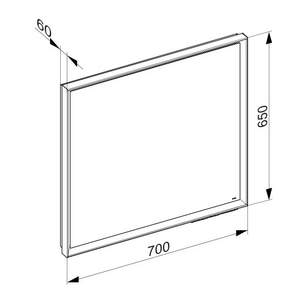 KEUCO ROYAL LUMOS Lichtspiegel 700x650mm schwarz-eloxiert KEUCO ROYAL LUMOS Lichtspiegel 700x650mm schwarz-eloxiert
