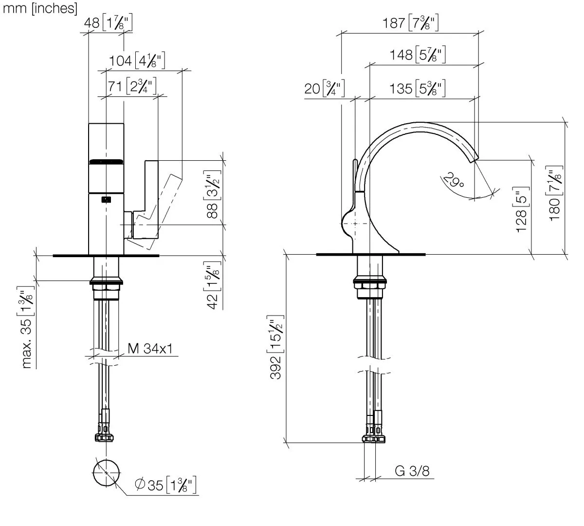 Waschtisch-Einhandbatterie ohne Ablaufgarnitur CYO Chrom 33521811 Waschtisch-Einhandbatterie ohne Ablaufgarnitur CYO Chrom 33521811