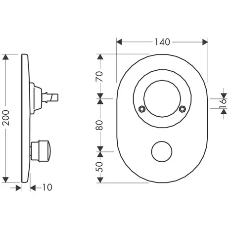 Umrüstset von Kugelkartusche auf M3 Kartusche für Wannenmischer Unterputz (80 mm), Satinox