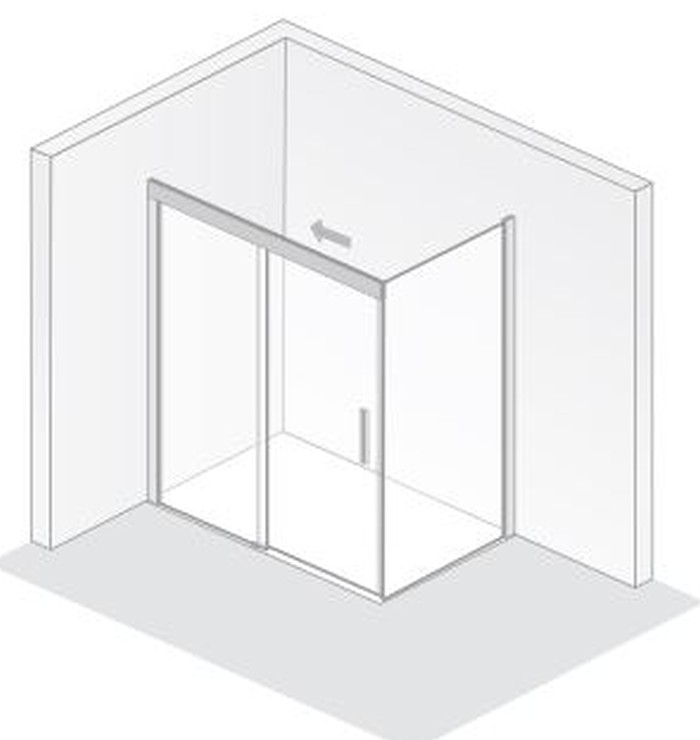 HSK teilgerahmte Duschabtrennung Schiebetür 2-teilig mit Seitenteil „Atelier Plan“ mit Exzenterprofil und Softclose Glas Chinchilla, Profile Schwarz-matt, B: 1000 mm H: 2060 mm T: 900 mm HSK teilgerahmte Duschabtrennung Schiebetür 2-teilig mit Seitenteil „Atelier Plan“ mit Exzenterprofil und Softclose Glas Chinchilla, Profile Schwarz-matt, B: 1000 mm H: 2060 mm T: 900 mm