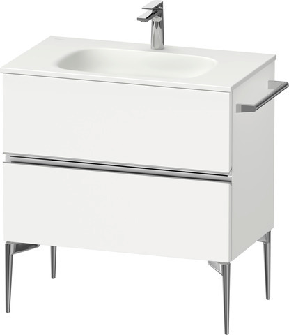 Duravit Waschtischunterschrank „Sivida“ 81 × 59,2 × 47,7 cm in Weiß Matt, Weiß Matt